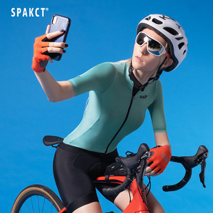 spakct思帕客夏季骑行服短袖女山地车自行车骑行男单车衣服自然