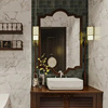 欧式浴室镜挂墙式洗手间洗漱台异形化妆镜，中古墙面多功能装饰镜子