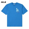 MLB圆领短袖男装女装蓝色宽松透气运动服舒适休闲情侣T恤