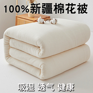 秋冬季加厚新疆棉花被芯纯棉花被子棉絮铺床全棉被褥单人棉被10斤