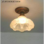 灯吸顶灯单头灯饰玄1X走廊灯过道阳N台门厅欧式复古灯具WL01-关灯