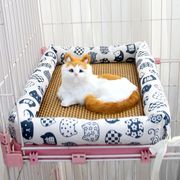 猫窝夏天笼子专用可固定平台窝四季通用猫咪凉席猫垫子睡觉用凉窝
