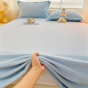 a类母婴级牛奶绒纯素色绒，床单防静电加厚珊瑚绒，法莱绒毛毯盖毯冬