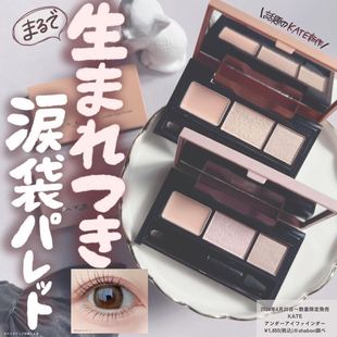 予定日本kate凯朵24年春季限定三色提亮卧蚕盘眼影盘4.20发售