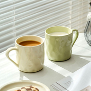奶油风马克杯家用办公室咖啡杯创意水杯陶瓷水杯情侣杯子2024