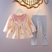 婴儿童装秋季女宝宝洋气套装1-3岁女童秋装小女孩衣服公主两件套2