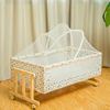 加粗实木婴儿床小摇床便携式宝宝，摇篮床小童床，可摇摆0-2岁宝宝