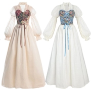 中世纪复古宫廷连衣裙文艺复兴时期长裙维多利亚海盗裙仙女cos服