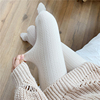 日系奶白色连裤袜女麻花针织加绒白丝袜(白丝袜，)纯欲秋冬季加厚保暖打底裤