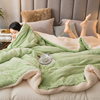 双层羊羔绒毯子法兰珊瑚绒毯冬季加厚盖腿毛毯保暖毯空调毯午睡毯