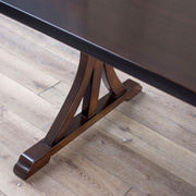 圣奇尼 柯林长餐桌 经典美式实木长餐桌软包餐椅组合餐厅家具定制