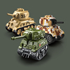 迷你仿真回力q版合金小坦克，迷彩军事车，大炮模型儿童玩具生日礼物