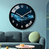 夜光钟表挂钟客厅家用时尚创意，北欧轻奢现代简约电波时钟挂墙挂表