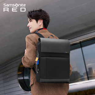 Samsonite/新秀丽商务双肩包男 通勤大容量手提包背包电脑包AH9