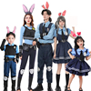 万圣节动物城朱迪兔，尼克狐狸动漫，cosplay兔子朱迪警官服装