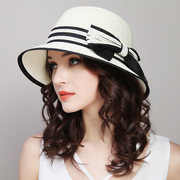 帽子女夏天韩版百搭草帽沙滩，帽防晒太阳帽可折叠遮阳帽渔夫帽盆帽