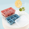 创意带盖冰格模具硅胶制冰盒家用冰块，模具6格制冰盒实用冰格模具