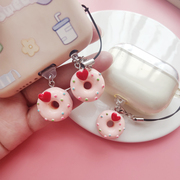 可爱甜甜圈卡通手机耳机孔防尘(孔，防尘)塞苹果小米华为type-c数据口塞挂件