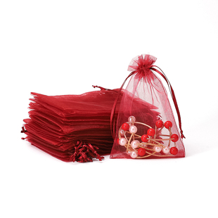 纱袋束口喜糖袋结婚化妆品试用装包装袋喜蛋袋纱袋糖果网纱袋
