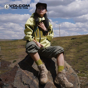 volcom钻石户外登山硬壳冲锋衣夹克，防水防风撞色徒步进藏跑山外套