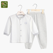 拉比内衣初生婴儿秋衣套装儿童纯棉睡衣男女童0-3个月6宝宝和尚服