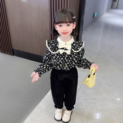 女宝宝套装春秋款洋气韩版儿童开春两件套1到2三4四5五岁女童衣服