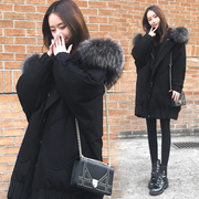 高货超大毛领棉衣冬季外套，女2024韩版学生，加厚显瘦中长款ins羽绒