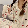 HELLOKITTY凯蒂猫睡衣女秋冬季长袖加厚珊瑚绒法兰毛绒家居服套装