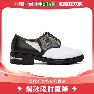 香港直邮潮奢 Toga Pulla 男士黑色 & 白色 Metal Plate 牛津鞋