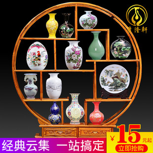 景德镇陶瓷器花瓶摆件，客厅插花中式博古架装饰品，青花瓷瓶小工艺品