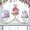 欧式多层蛋糕模型架，婚庆生日甜品创意三层，网状蛋糕展示架子