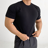 夏季男士短袖t恤修身体恤，纯色纯棉打底衫半袖健身日常净版韩版潮