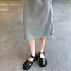 夏季韩版包头凉鞋交叉面，镂空厚底粗跟一字扣带外穿凉鞋女
