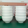 景德镇陶瓷碗家用吃饭的碗纯白色商用小白碗米饭碗5寸10个装中式6