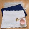 外贸出口欧式纯棉绗缝，家用餐桌隔热餐垫杯垫，长方形多用垫加厚