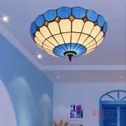 简约现代书房儿童房卧室餐厅客厅地中海风格蓝色玻璃吸顶灯具