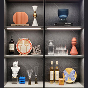 简约现代酒柜酒具玻璃摆件套软装样板间家居组合装饰品陶瓷摆设品