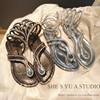 欧美23蛇形缠绕凉鞋宝石水钻，蛇纹环脚夹趾镂空罗马高筒女凉靴