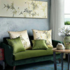 新中式古典竹子茶室抱枕套靠垫，套办公室沙发靠枕腰靠单面印花