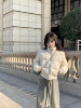罗诚意巴黎街头秋冬季奶油白立领白鸭绒羽绒服女显瘦短款外套