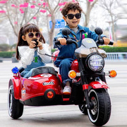 儿童电动摩托车宝宝三轮电动车，挎斗双人摩托车大号双驱童车电瓶车