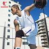 中国乔丹短袖篮球服比赛训练t恤速干健身服，背心短裤套装定制印字