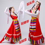 民族风舞蹈表演服装 少数民 藏族M演舞服族水袖出台服