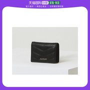 韩国直邮JILL STUARTACC 黑色皮革金色商标短款钱包 (JAWA2E870