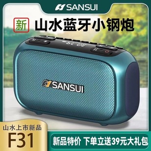 sansui山水31便携蓝牙，插卡音箱收音机音响低音，炫彩灯太极拳户外