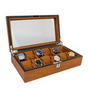 高档高档手表盒木质带锁首饰盒欧式复古简约手表，展示盒木制饰品盒