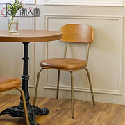 复古工业风铁艺扶手椅商用酒吧，咖啡厅椅北欧简约美式靠背金属餐椅