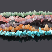 天然玛瑙粉晶石榴石紫水晶珠子有孔小颗碎石散珠diy手链项链配件