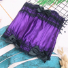 zz125宫廷塑身黑色紫色拼接网纱涤纶后绸带修身束身睡衣上衣