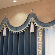 现代简约高档客厅窗帘大气北欧卧室纯色绒布遮光欧式窗帘定制成品